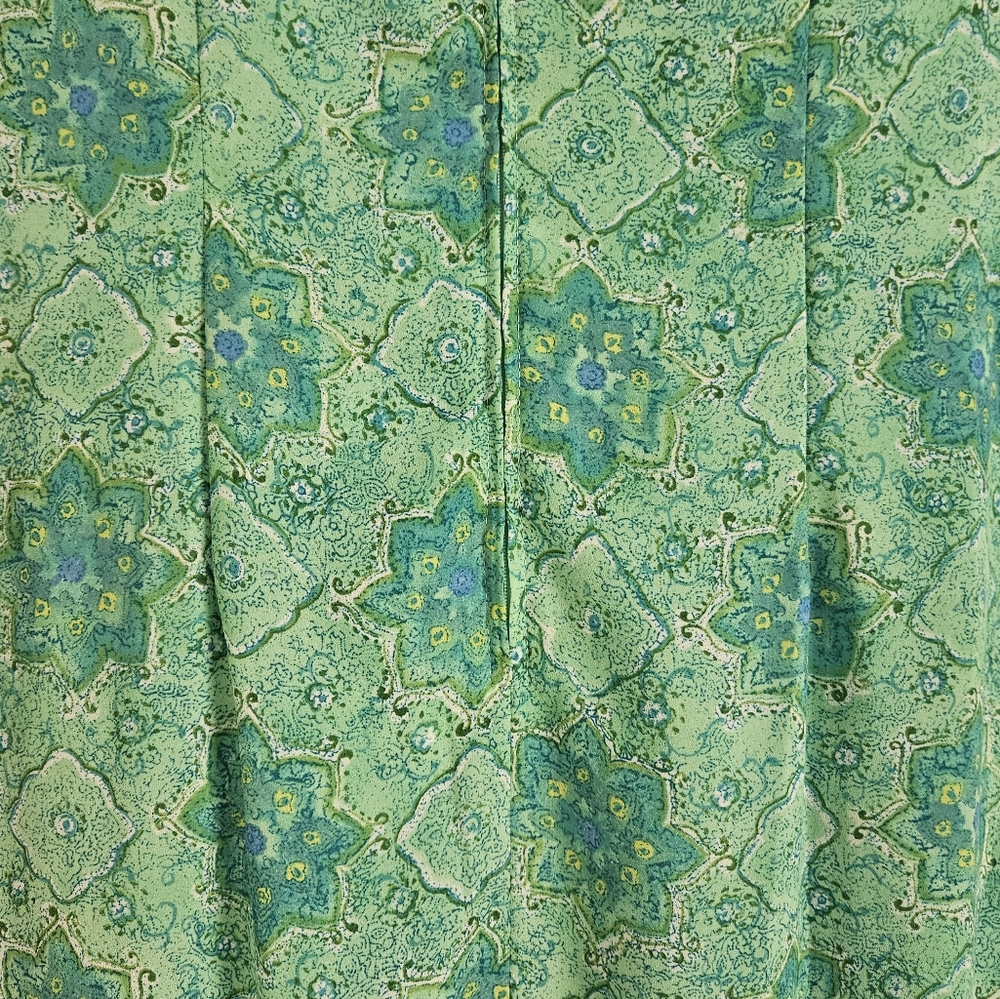 NWOT Coldwater Creek green & blue floral shift dress Womens 14 - Picture 4 of 7